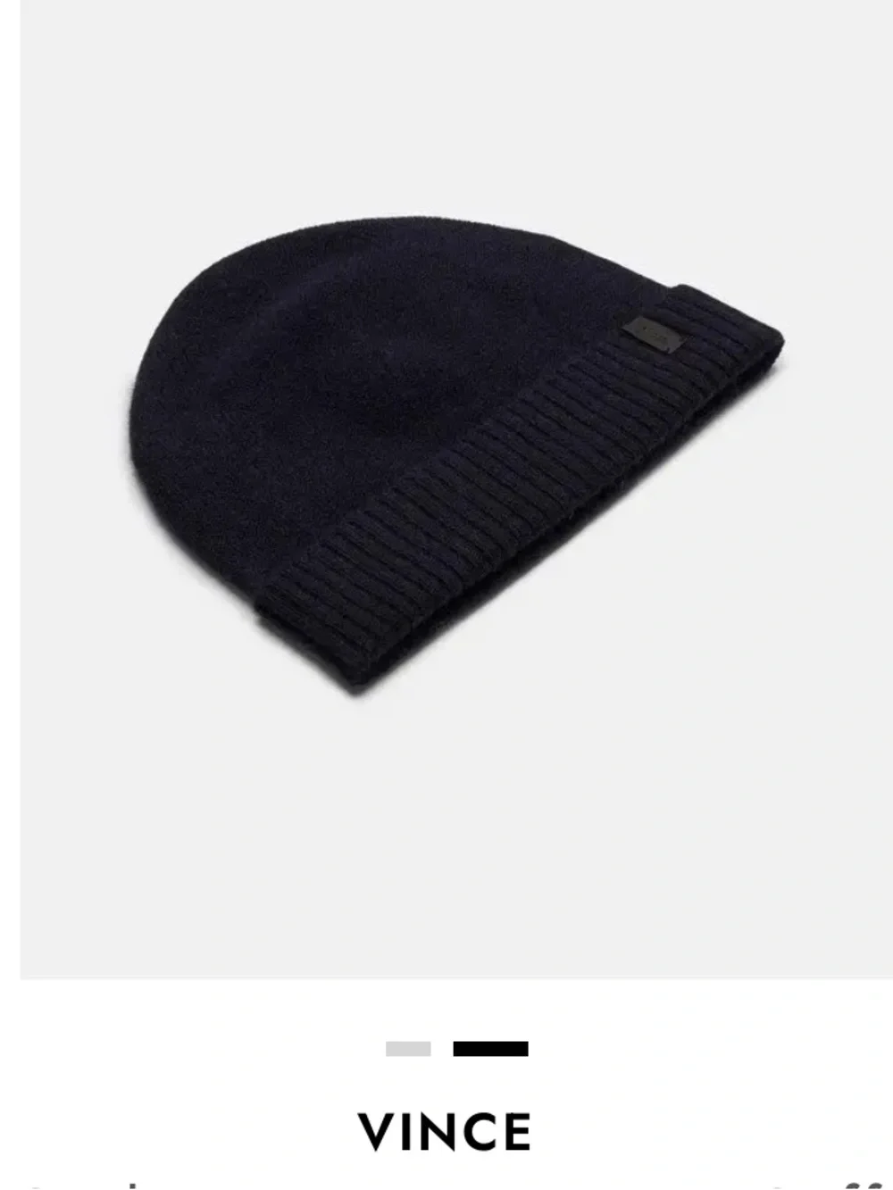 Vince Women's Natural Boucle Cuffed Wool & Cashmere-Blend Hat black/like new